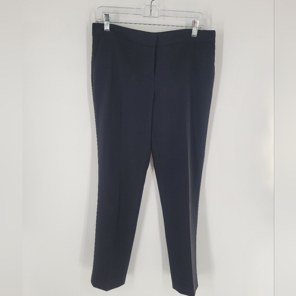 Vince Camuto Crepe Slim-Leg Ankle Pant in Rich Black Size 6P - Picture 2 of 5